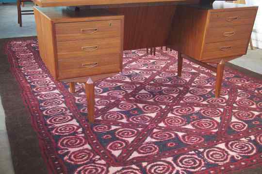 Large Double Faced Felted Wool Turkoman Carpet