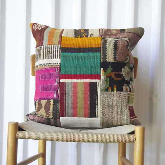 Patchwork Antique Rug Fragment Cushions 50x50cm