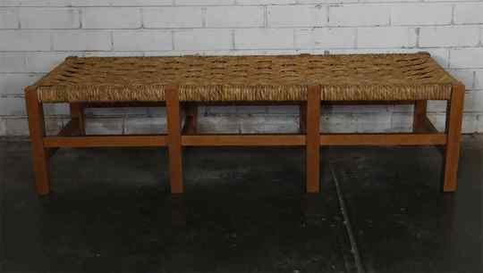 Beech and Paper Cord Bench  